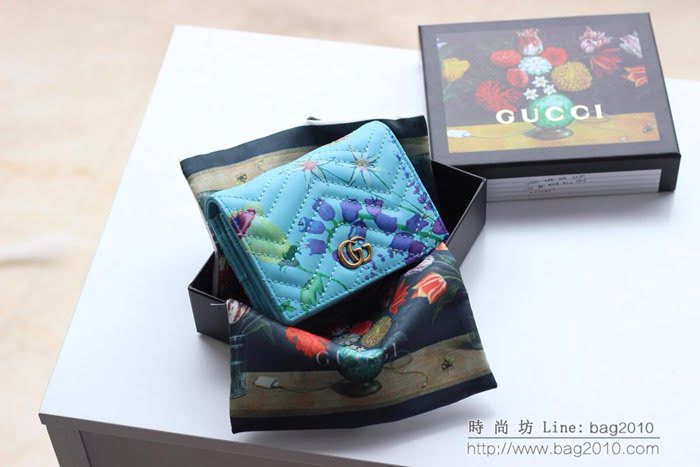 GUCCI古馳 錢包 實物拍攝 原廠材料 女款翻蓋短錢包 466492   ydgq3265
